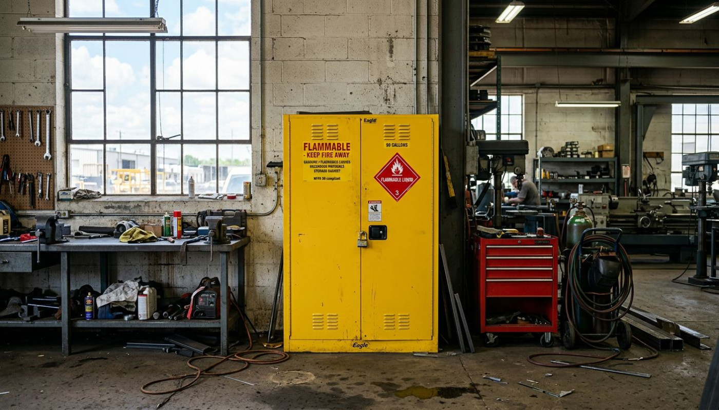 Comment choisir la meilleure armoire pour inflammables pour votre atelier ?